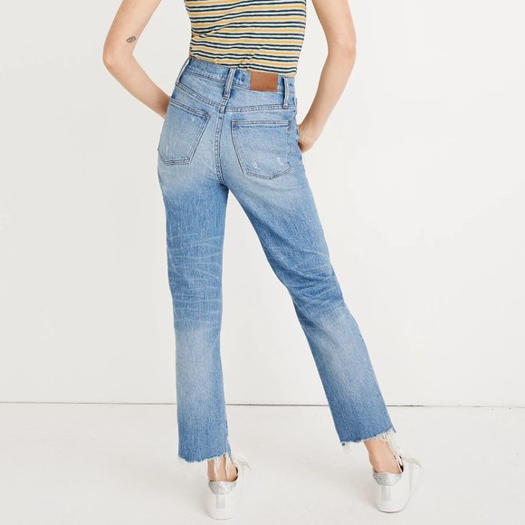 Madewell Classic Straight Jeans in Corrie Wash: Step-Hem Edition 25 - Picture 2 of 4